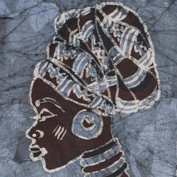 Alternate image for Batik Cotton Wall Hanging with Portrait Motif Beautiful Soul
