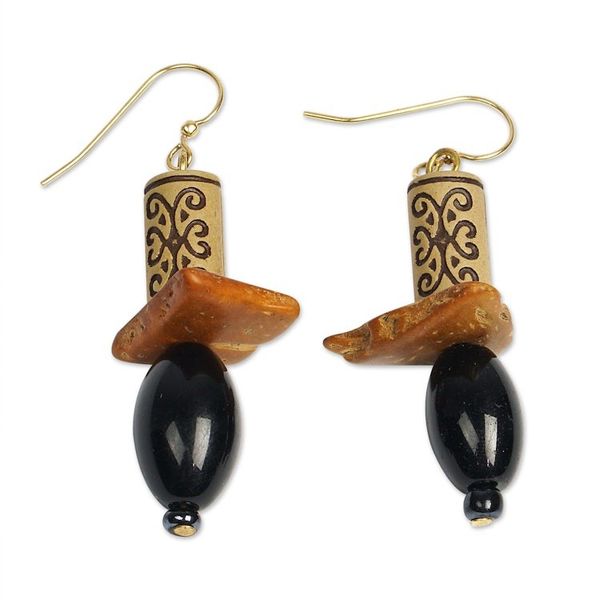 Alternate image for Handmade Eco-Friendly Beaded Dangle Earrings Grace Notes