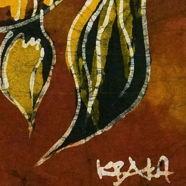 Alternate image for Handcrafted Batik Wall Hanging Blowing Bubbles