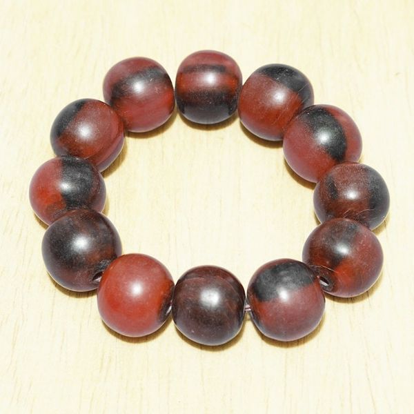 Alternate image for Brown and Black Beaded Stretch Bracelet from Ghana Hewale