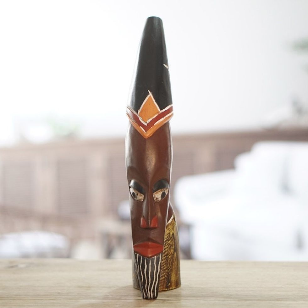 Hand-Carved Sese Wood Sculpture from Ghana 'Torgbi'