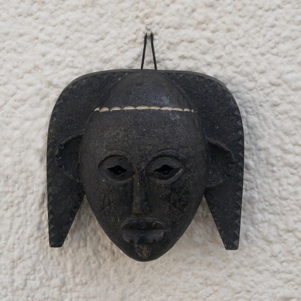 Hand Carved African Sese Wood Wall Mask 'Bobo People'