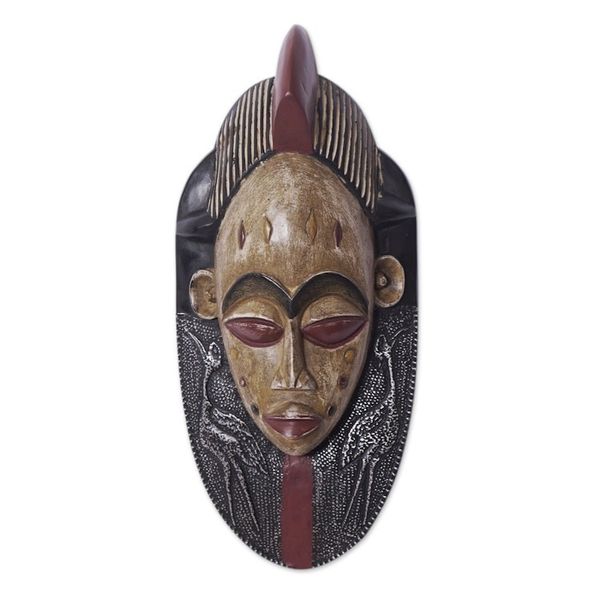 Alternate image for African Sese Wood Flamingo Mask Crafted in Ghana Flamingo Culture
