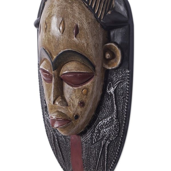 Alternate image for African Sese Wood Flamingo Mask Crafted in Ghana Flamingo Culture