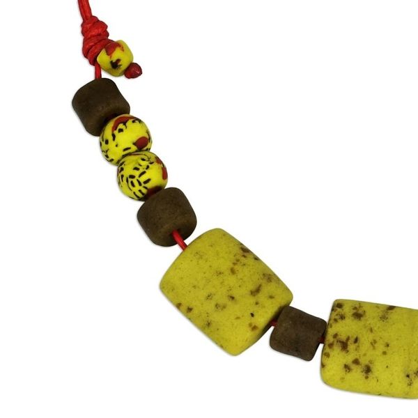 Alternate image for Artisan Made Recycled Glass Beaded Necklace My Song