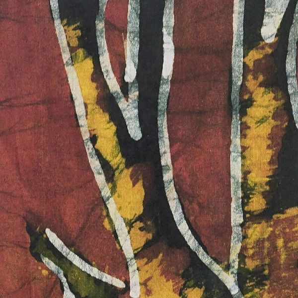 Alternate image for Handcrafted Batik Cotton Wall Hanging from Ghana Domiabra Village