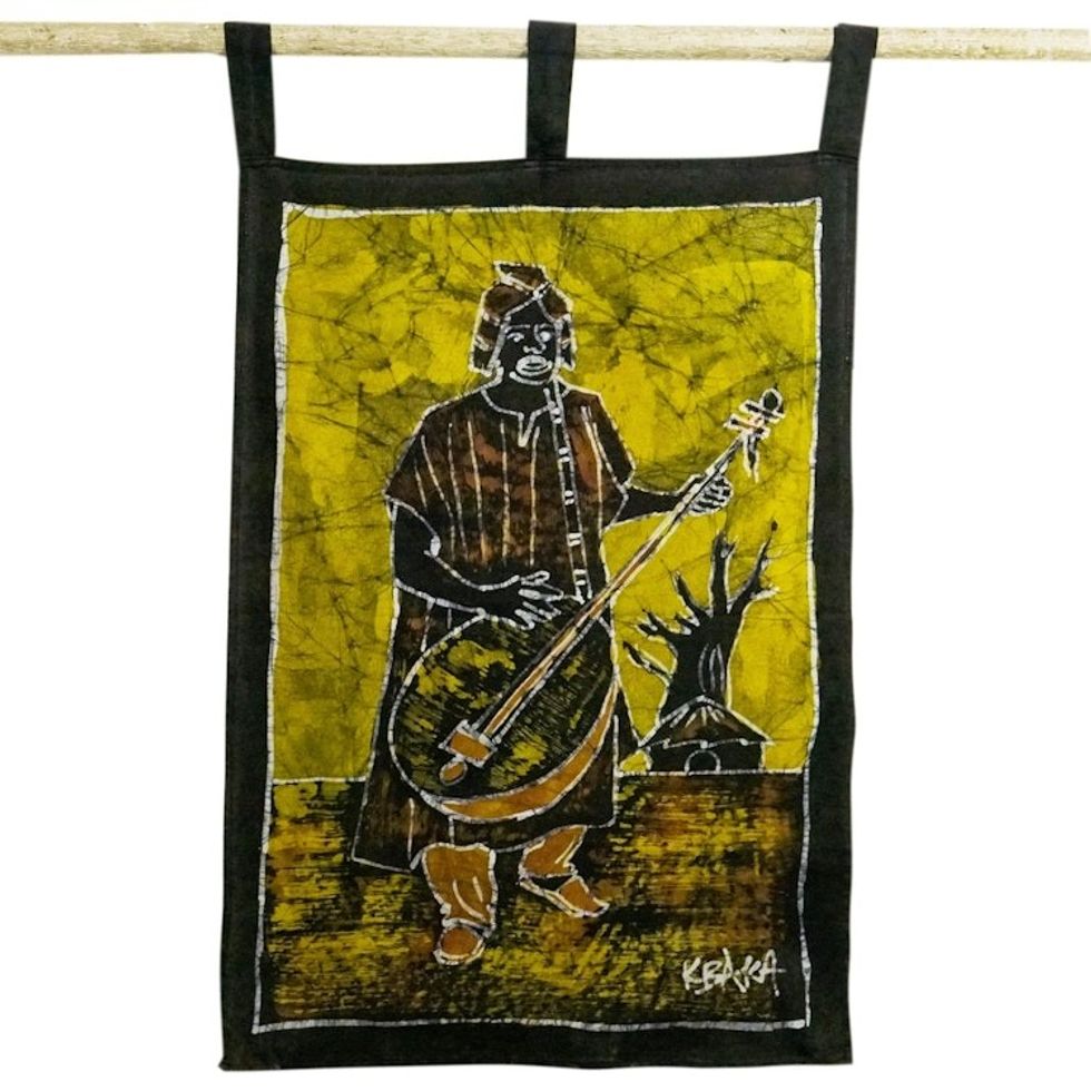 Music-Themed Wall Hanging from Ghana 'Gentle Melody'