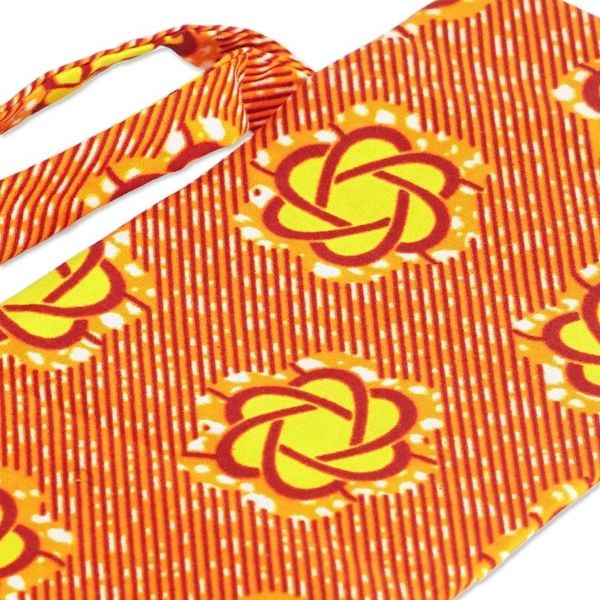 Alternate image for Handcrafted Cotton Wine Bottle Cover in Orange and Yellow Happy Toast