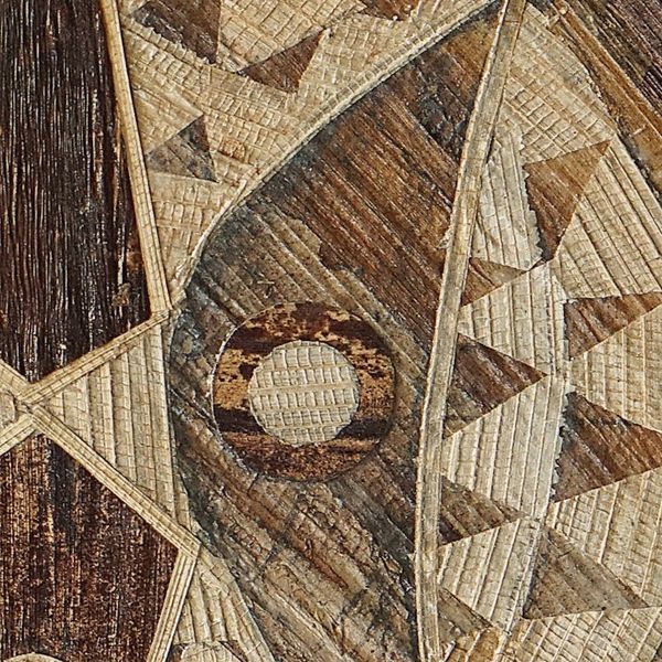 Alternate image for Handcrafted Natural Fiber Geometric Wall Art from Ghana Solar Mask III