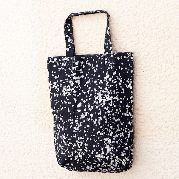 Alternate image for Handmade Batik Cotton Tote Bag with Elegant Splatter Motifs Adira Colors