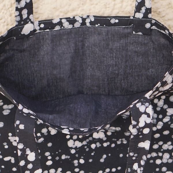 Alternate image for Handmade Batik Cotton Tote Bag with Elegant Splatter Motifs Adira Colors