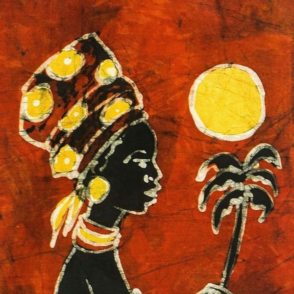 Alternate image for Traditional Cotton Wall Hanging of Mother and Child Mother Sun