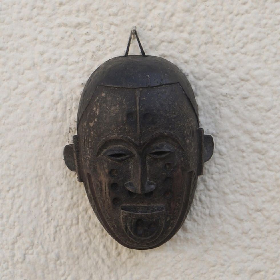 Handmade Sese Wood Mask from Ghana 'Chewa People'
