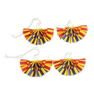 Alternate image for Colorful Handmade Eco-Friendly Cotton Ornaments Set of 4 Afafrantor