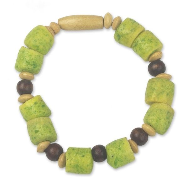 Alternate image for Green Beaded Stretch Bracelet from Ghana Sweet Lady