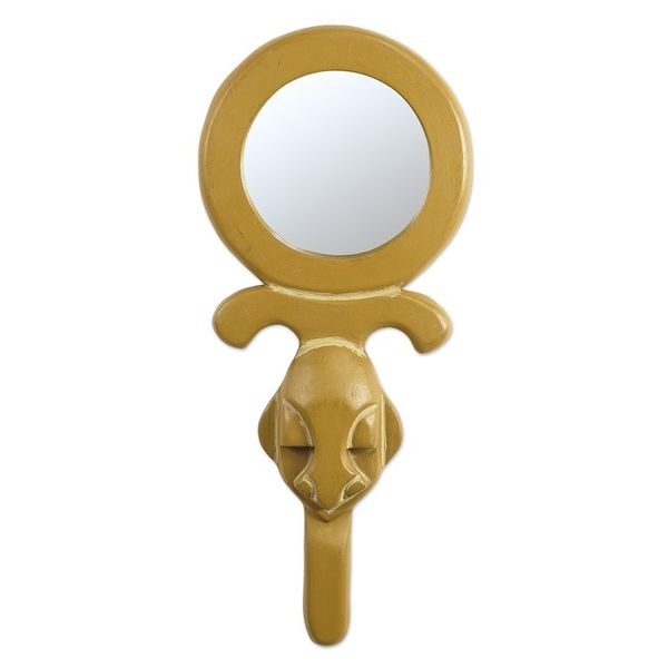 Alternate image for Hand Made Ofram Wood Wall Mirror Sikakokoo