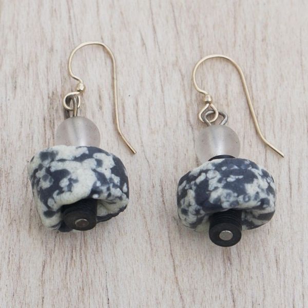 Alternate image for Eco-Friendly Dangle Earrings with Brass Hooks Queen for a Day