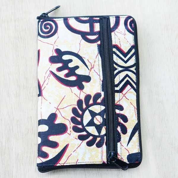 Alternate image for Adinkra-Patterned Self-Storing Cotton Tote Bag from Ghana Adinkra Essential