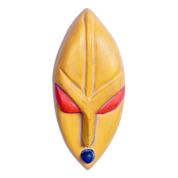 Alternate image for Handmade Yellow and Red African Mask of Pharaoh Hatshepsut Hatshepsut