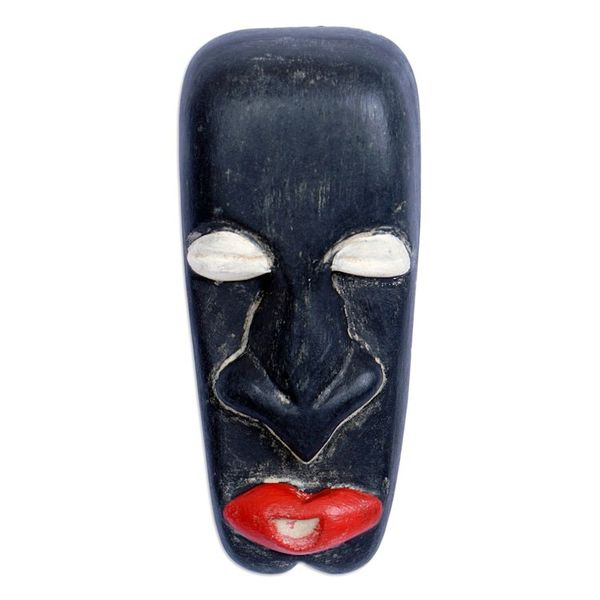 Alternate image for Handmade Black and Red African Mask of Queen Nzinga Mbande Nzinga Mbande