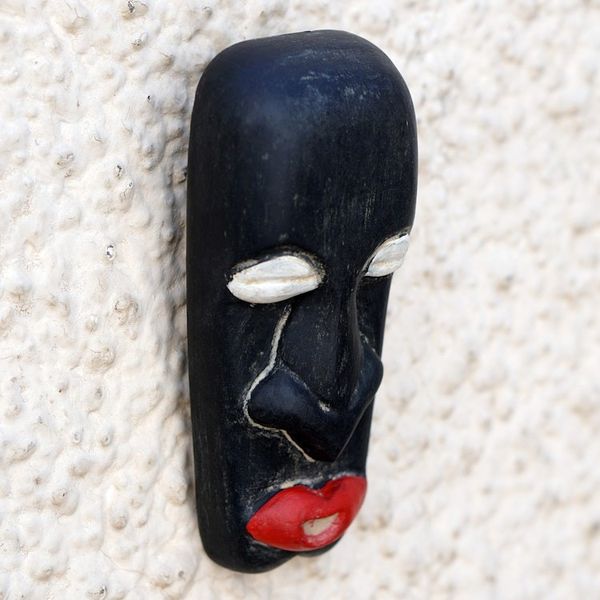 Alternate image for Handmade Black and Red African Mask of Queen Nzinga Mbande Nzinga Mbande