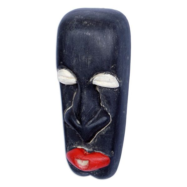 Alternate image for Handmade Black and Red African Mask of Queen Nzinga Mbande Nzinga Mbande