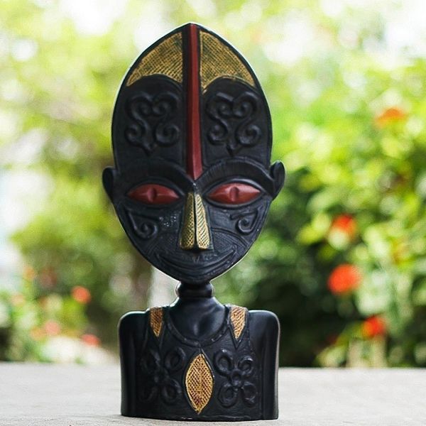 Alternate image for Sese Wood and Aluminum Plated Sculpture Father of Unity