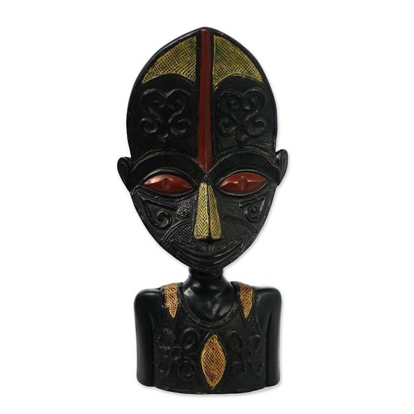 Alternate image for Sese Wood and Aluminum Plated Sculpture Father of Unity