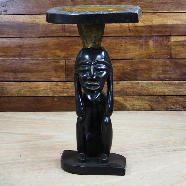 Alternate image for Hand-Carved Sese Wood Accent Table from Ghana Togbe Ge