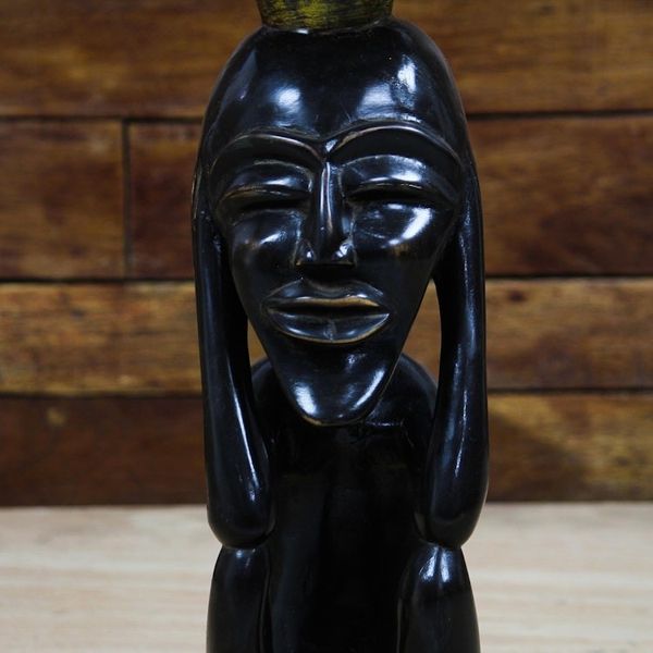 Alternate image for Hand-Carved Sese Wood Accent Table from Ghana Togbe Ge