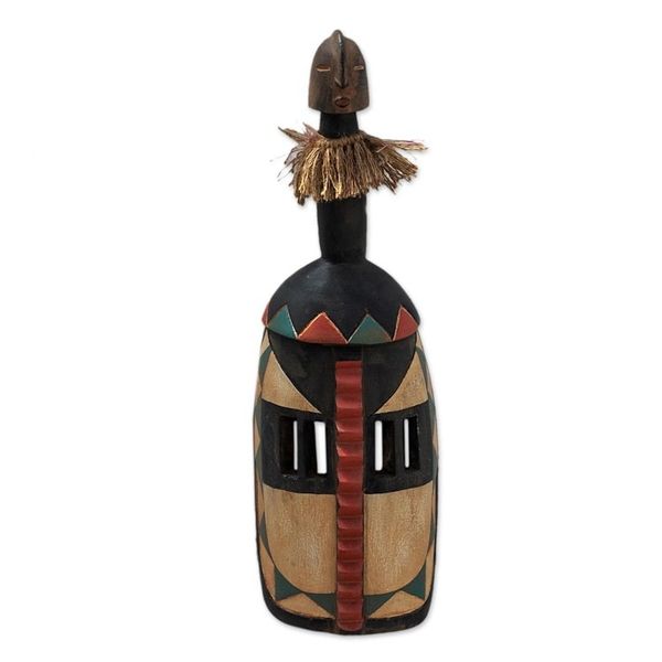 Alternate image for Hand Made African Sese Wood Mask Mossi