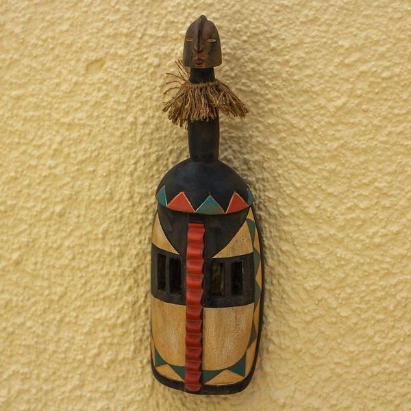 Alternate image for Hand Made African Sese Wood Mask Mossi