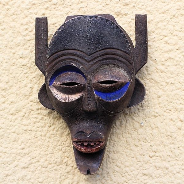 Alternate image for Zimba-Inspired African Wood Mask from Ghana Zimba Horns