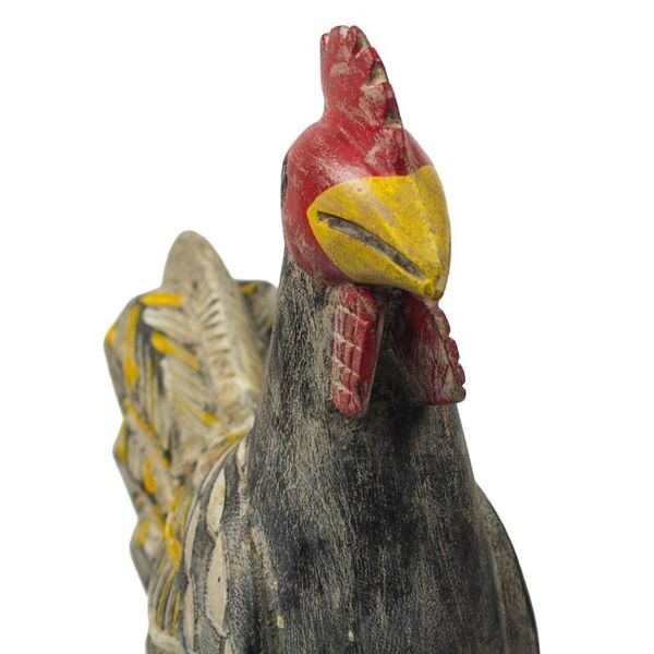 Alternate image for Multi-Color Wood Decorative Box with Rooster Sculpture Lid Watchful Rooster