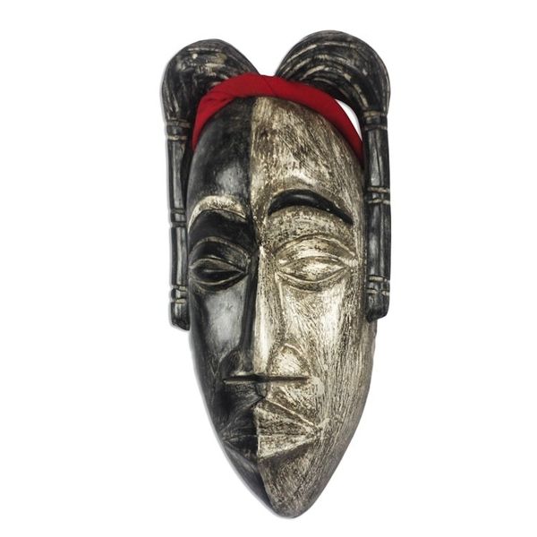 Alternate image for African Wood Mask of Yaa Asantewaa from Ghana Asantewaa Duality