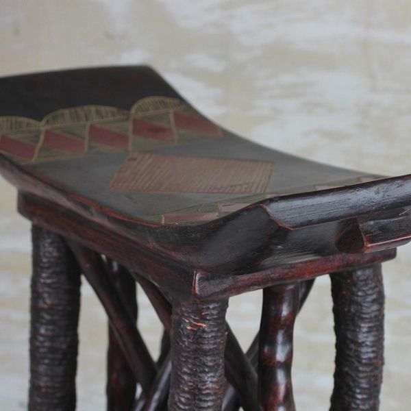 Alternate image for Wood Decorative Throne Stool Crafted in Ghana Ancestral Wood