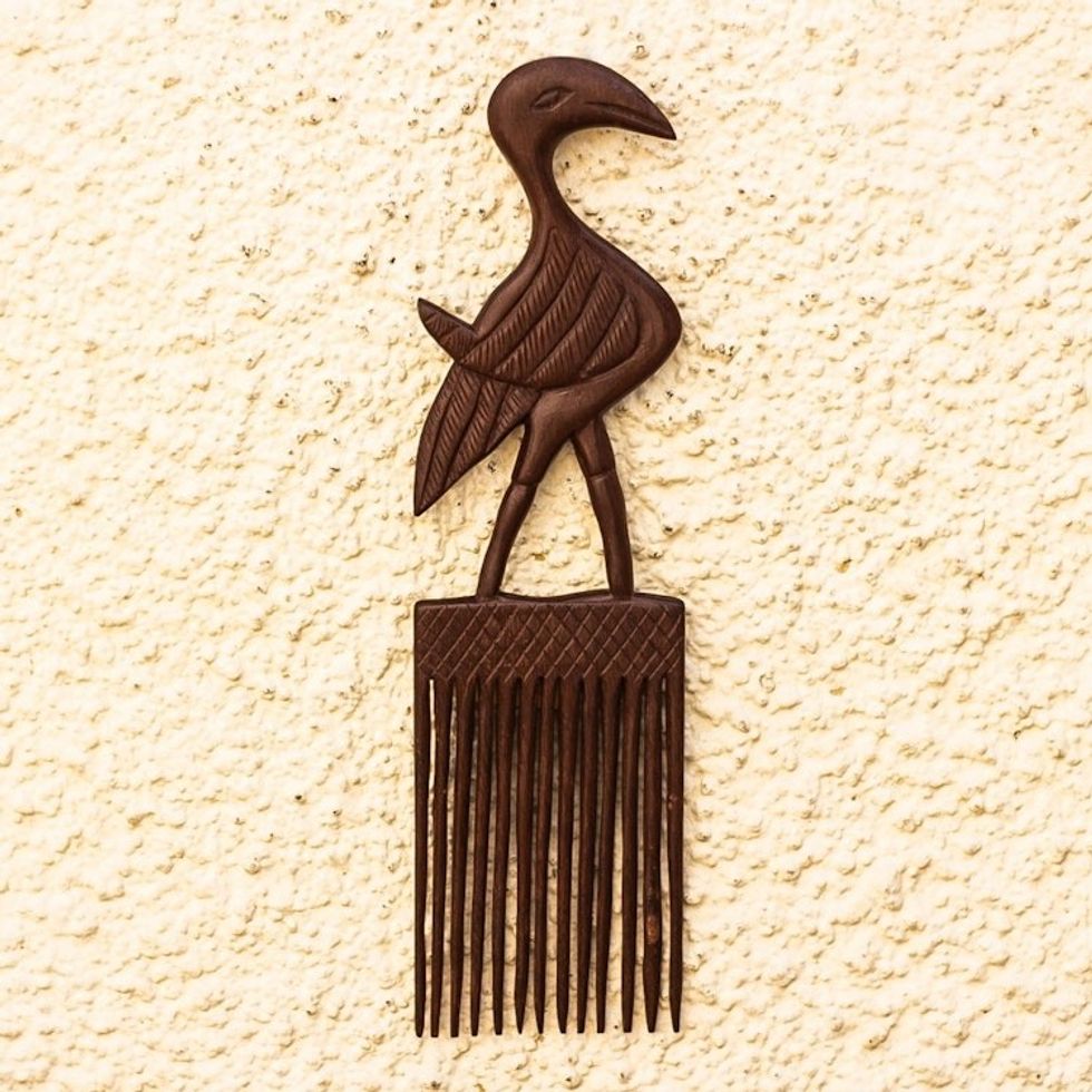 Mahogany Wood Bird-Motif Wall Art 'Galevo'