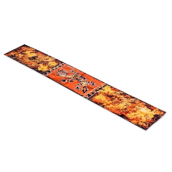 Alternate image for Batik Cotton Gecko Table Runner from Ghana Delightful Gecko