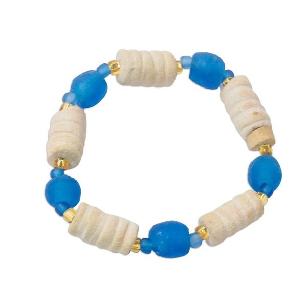 Alternate image for Ceramic and Recycled Glass Beaded Stretch Bracelet Nynife Beauty