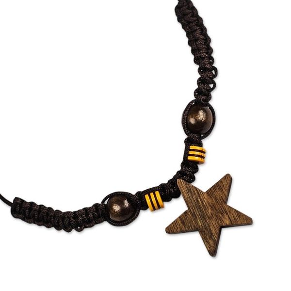 Alternate image for Hand Made Ebony Wood Star-Motif Charm Bracelet Star-Crossed