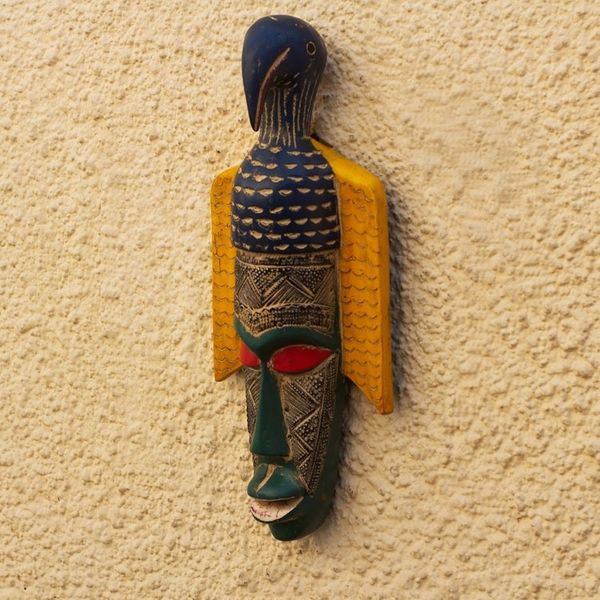 Alternate image for Handcrafted Bird Sese Wood Mask from Ghana Ganyo