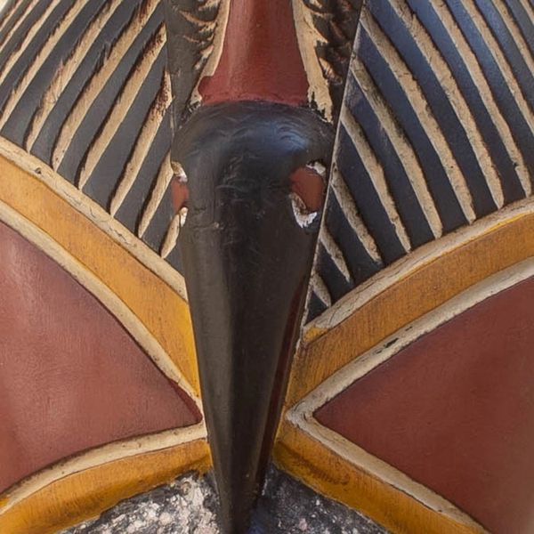 Alternate image for Ghanaian Sese Wood Hand Carved Mask Nightbird