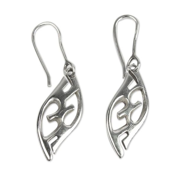 Alternate image for Graceful Sterling Silver Dangle Earrings Adom