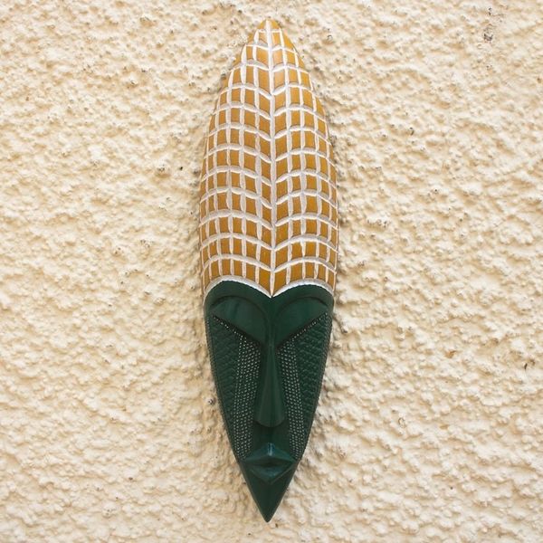 Alternate image for Hand Crafted African Wood Mask from Ghana Peace and Love