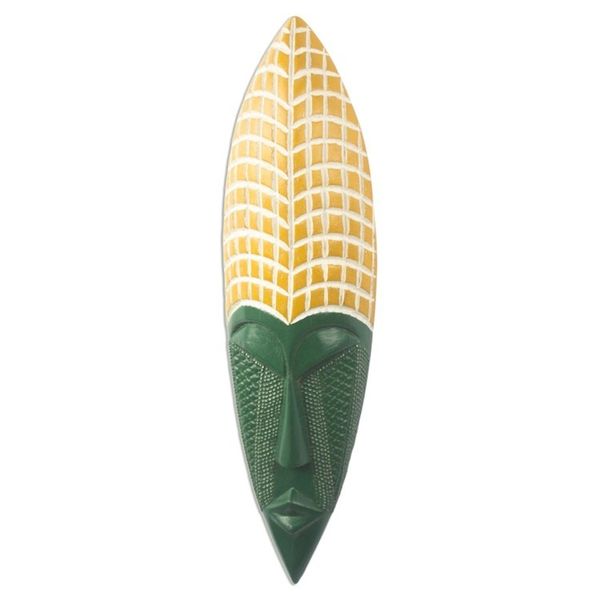 Alternate image for Hand Crafted African Wood Mask from Ghana Peace and Love