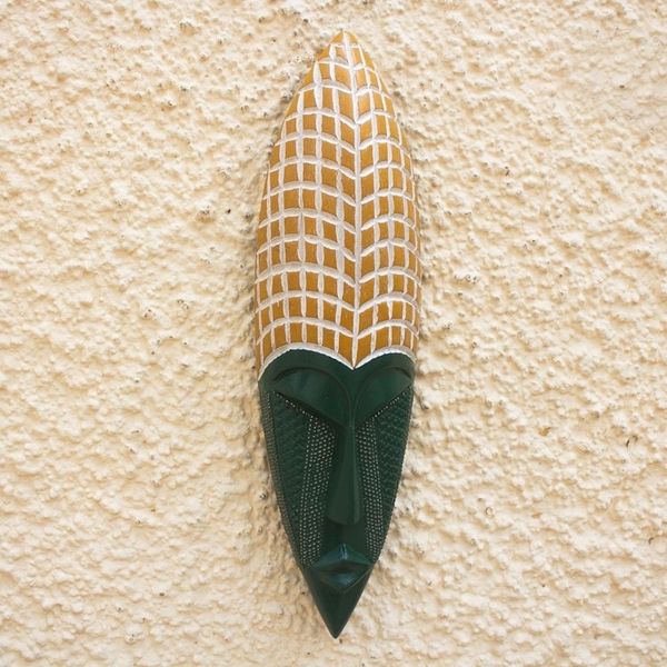Alternate image for Hand Crafted African Wood Mask from Ghana Peace and Love