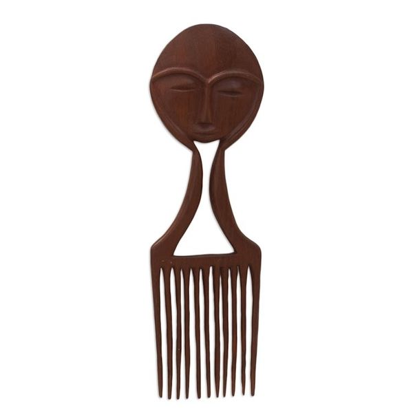 Alternate image for Artisan Crafted Mahogany Wood Wall Art Hear My Voice