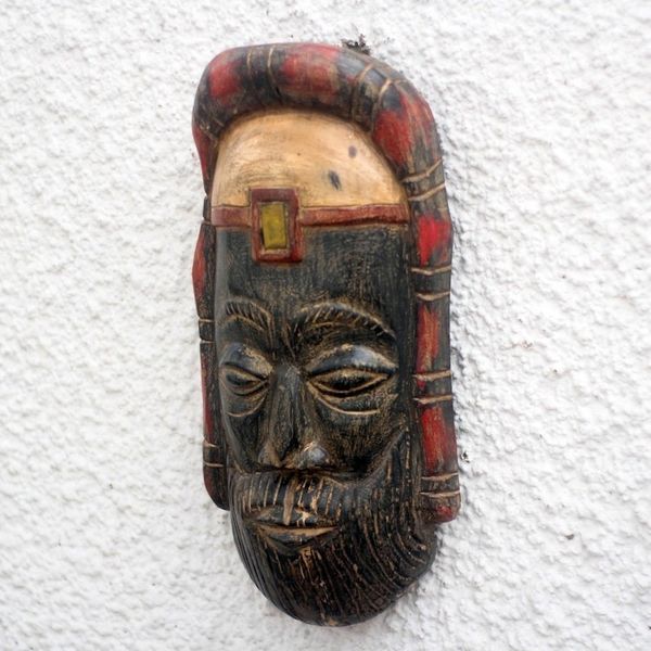 Alternate image for African Wood Mask of a Roman Priest from Ghana Priest of Rome