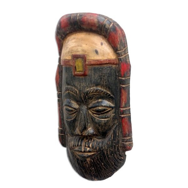 Alternate image for African Wood Mask of a Roman Priest from Ghana Priest of Rome