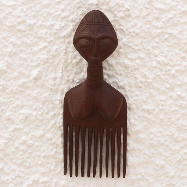 Alternate image for Handmade Mahogany Wood Wall Art from Ghana Dodzi